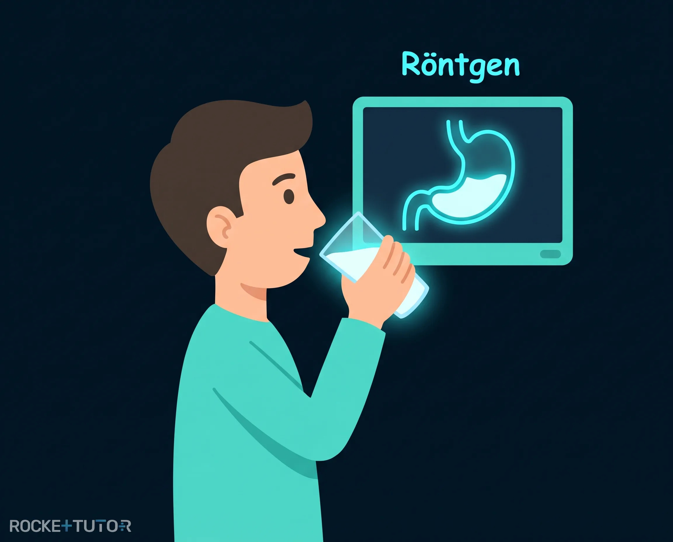 Röntgenbild eines Magens mit Kontrastmittel