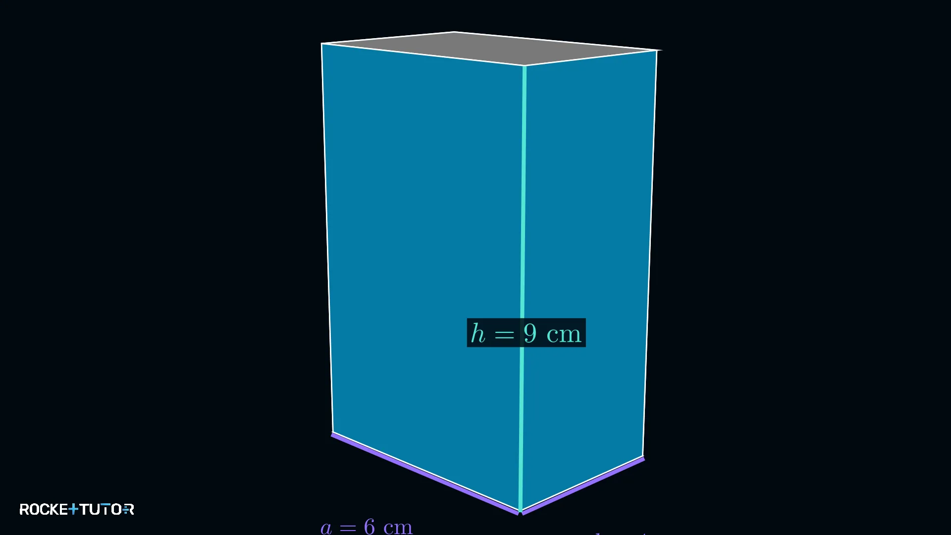 Rechteckprisma mit Grundfläche 6 cm mal 4 cm