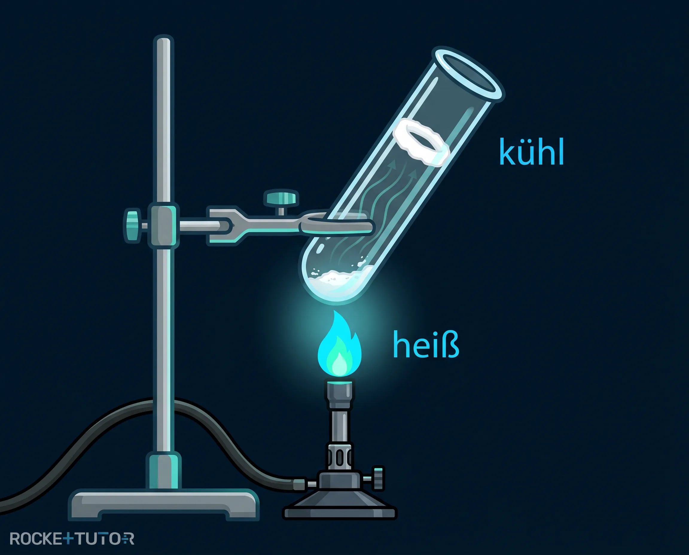 Erhitzen von Ammoniumchlorid im Reagenzglas