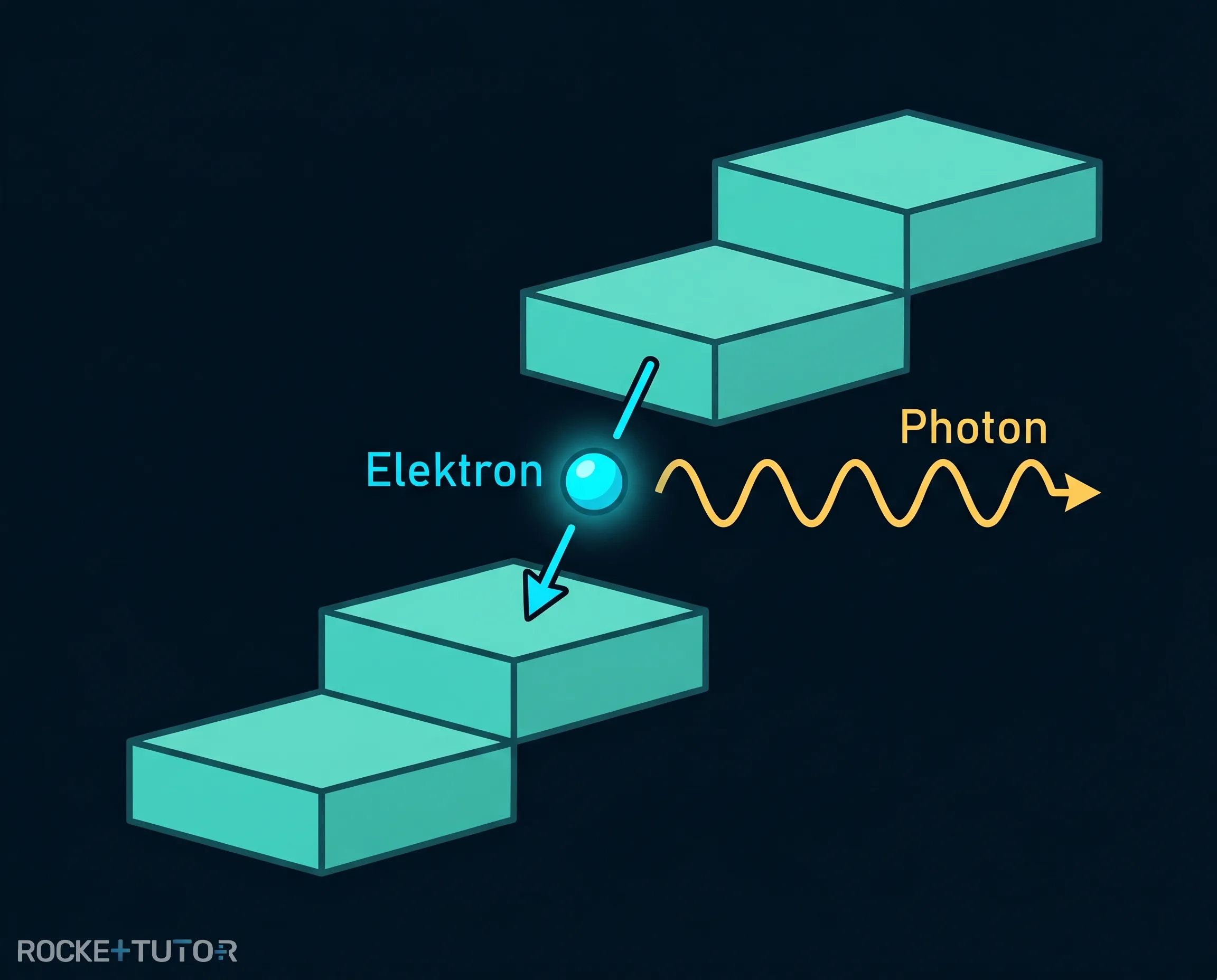 Energieniveaus und Elektronensprung