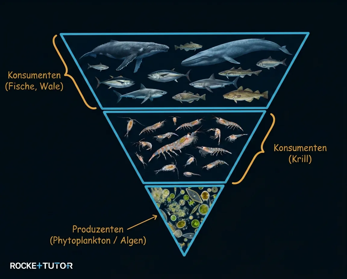 Umgekehrte Biomassepyramide im Ozean