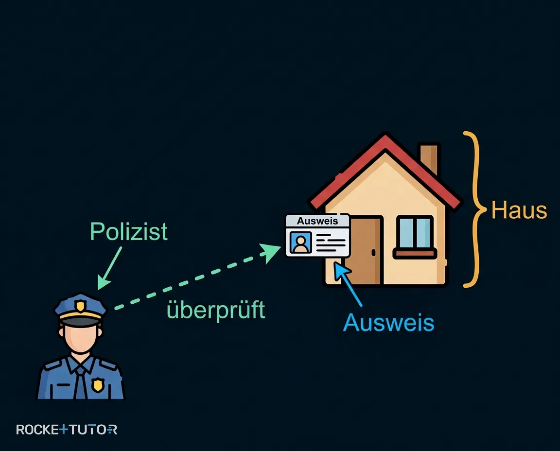 Polizist sucht Dieb im Haus