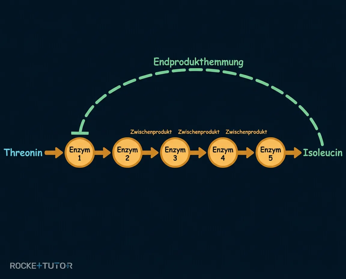 Diagramm zur Endprodukthemmung Isoleucin