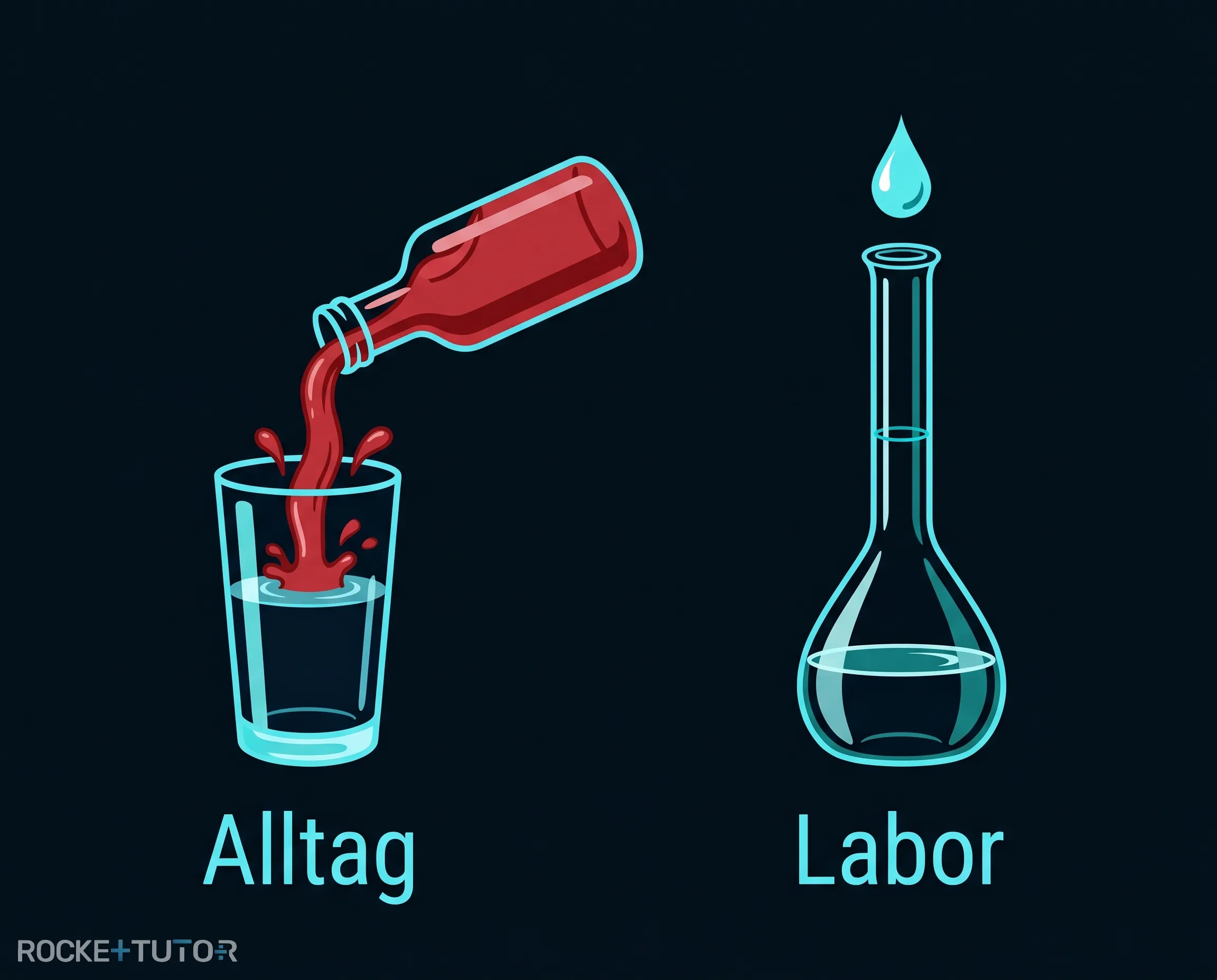 Sirup mit Wasser mischen