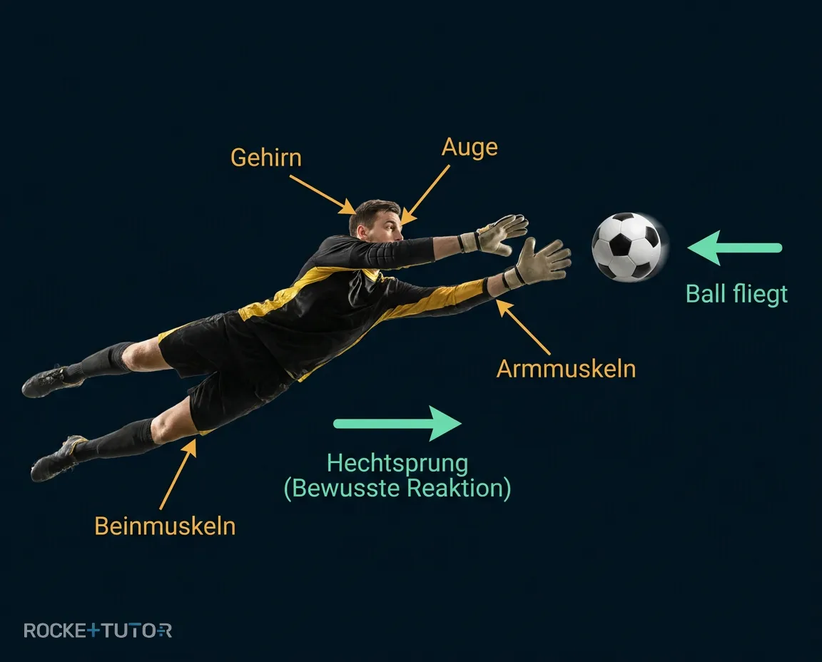 Torwart hechtet nach Ball