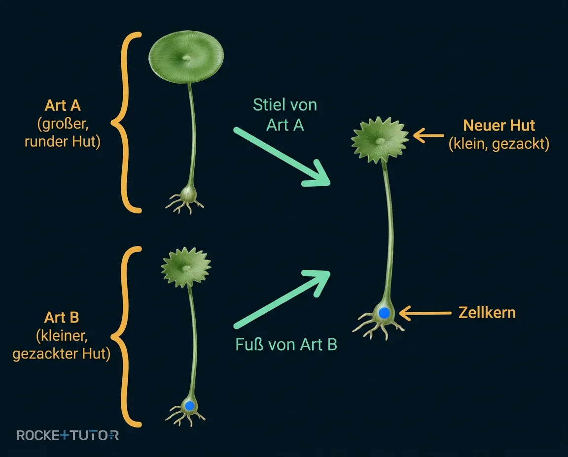 Kombinieren verschiedener Schirmalgen Arten