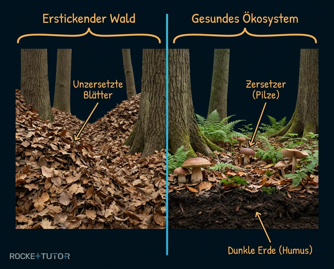 Laub auf dem Waldboden