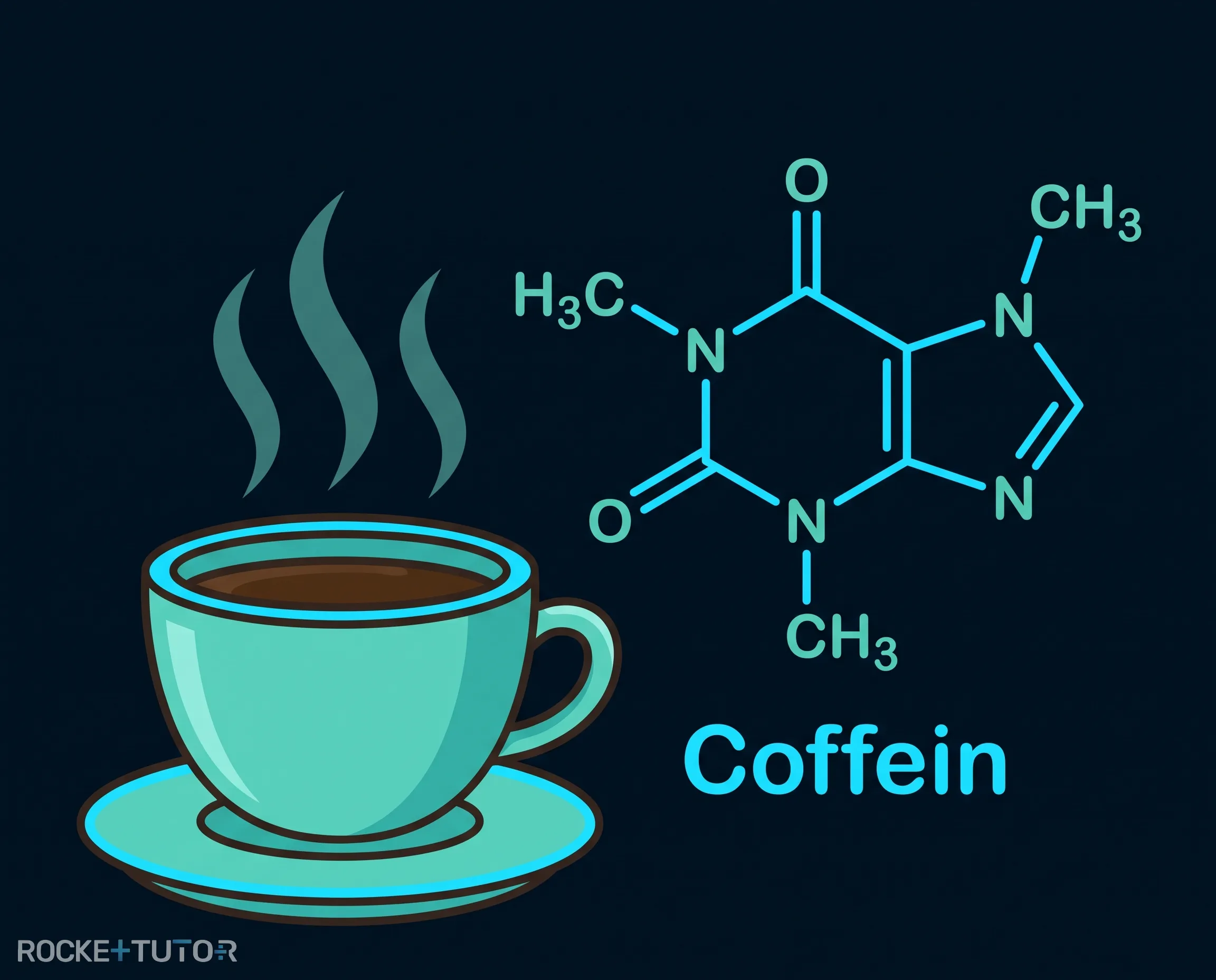 Moleküle Coffein und Nicotin