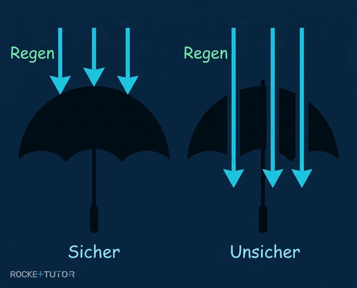 Regenschirm im Regen
