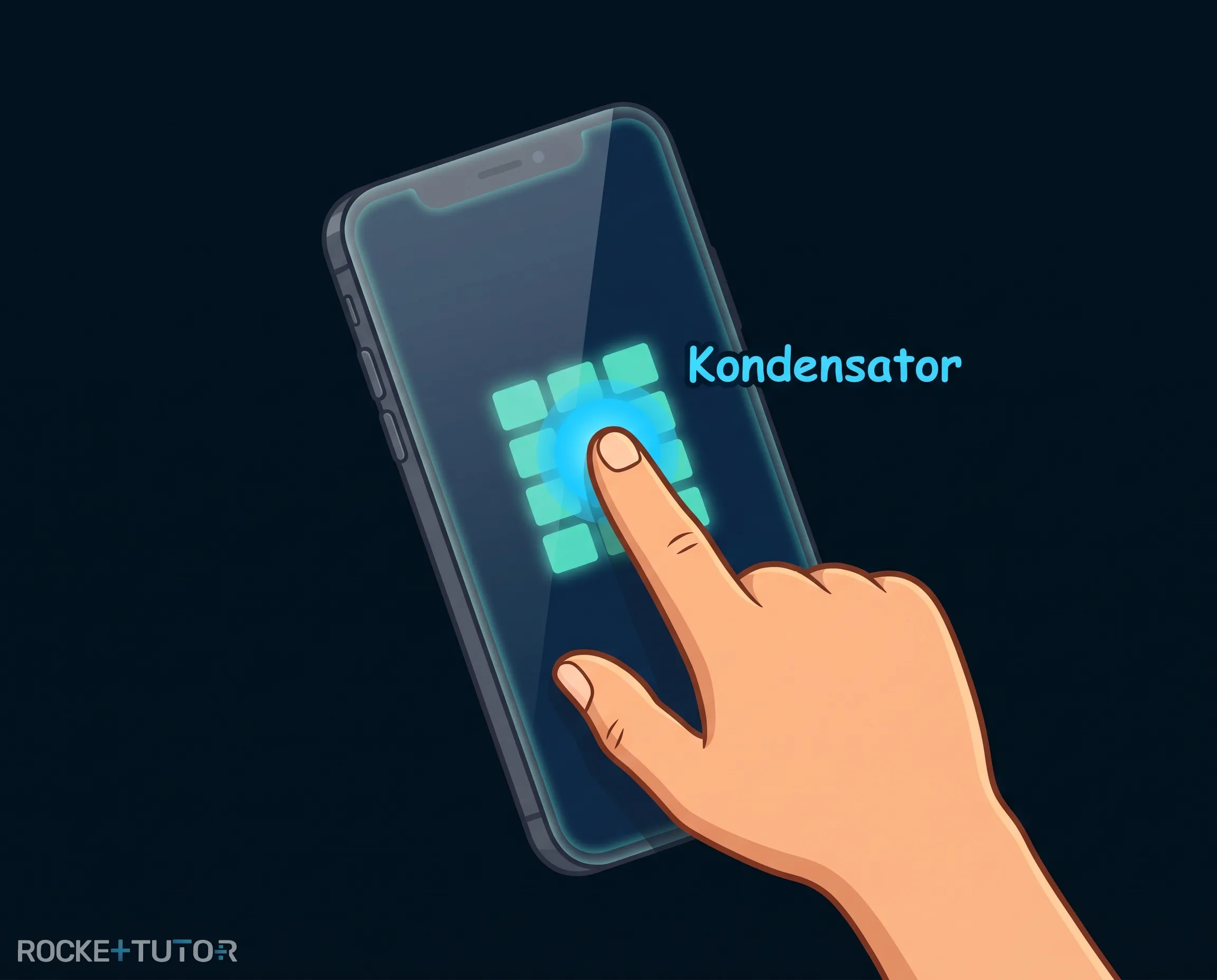 Touchscreen mit Kondensatoren