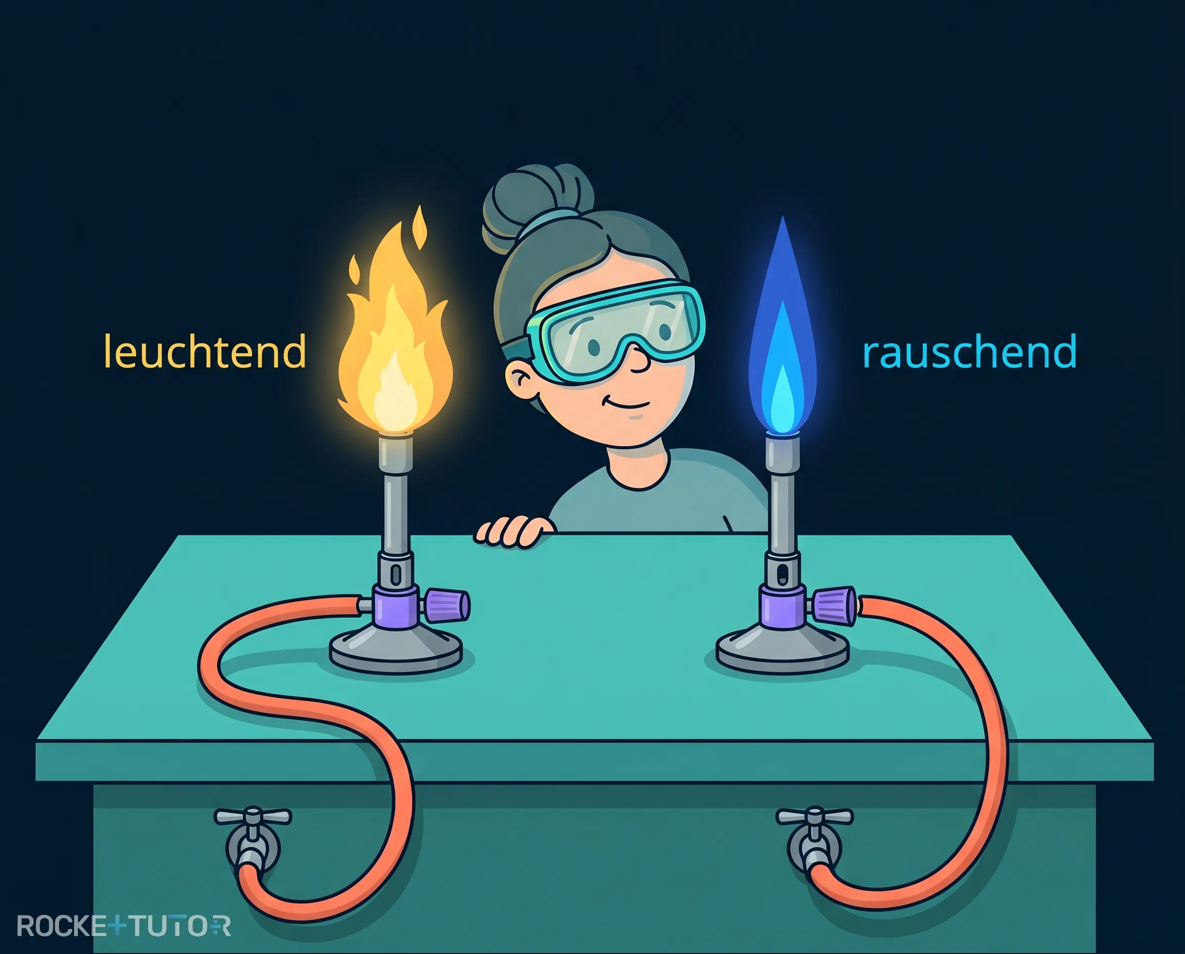 Gasbrenner im Chemielabor