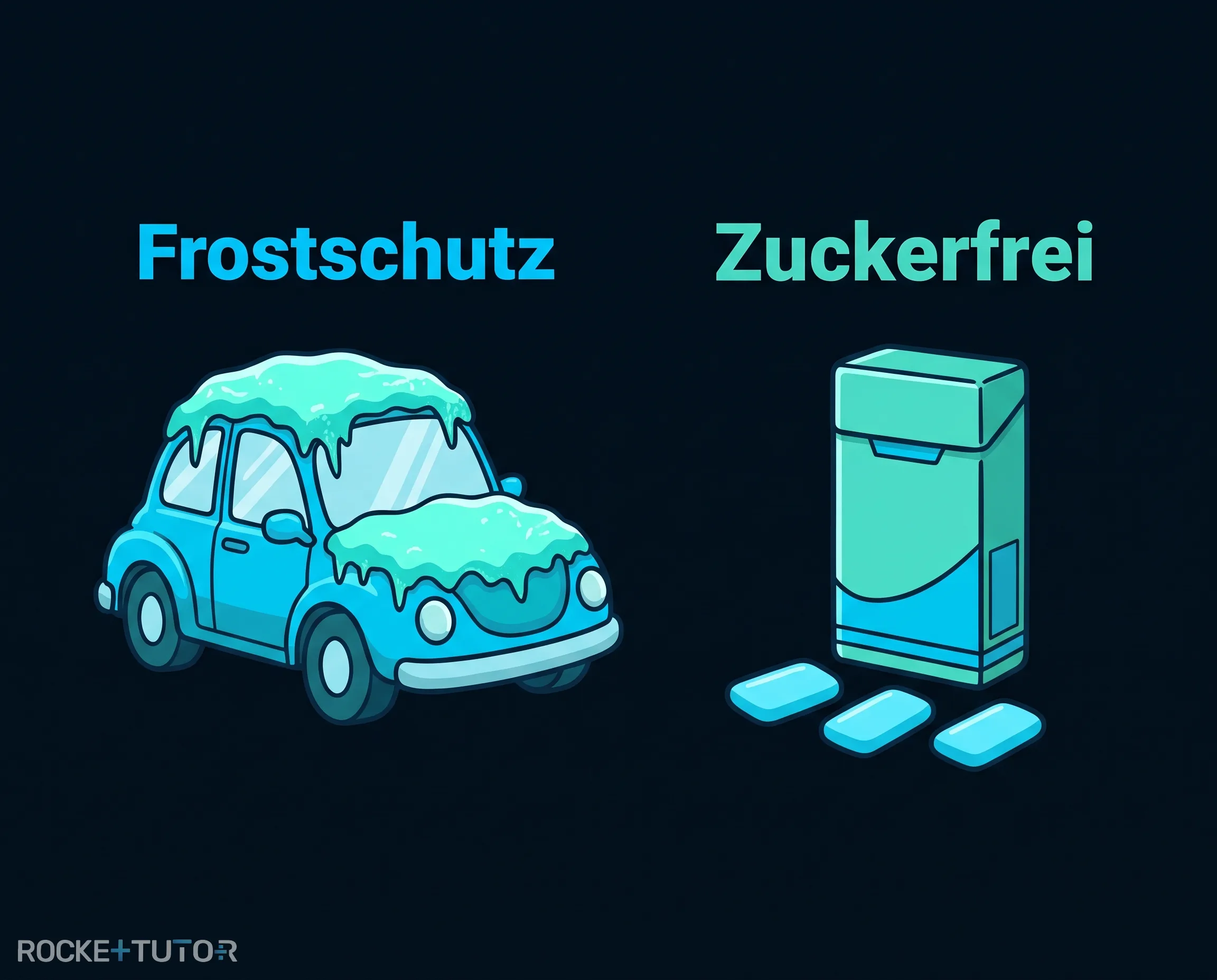Auto im Winter und Kaugummi