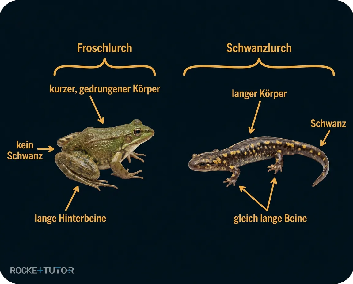 Vergleich Schwanzlurche und Froschlurche