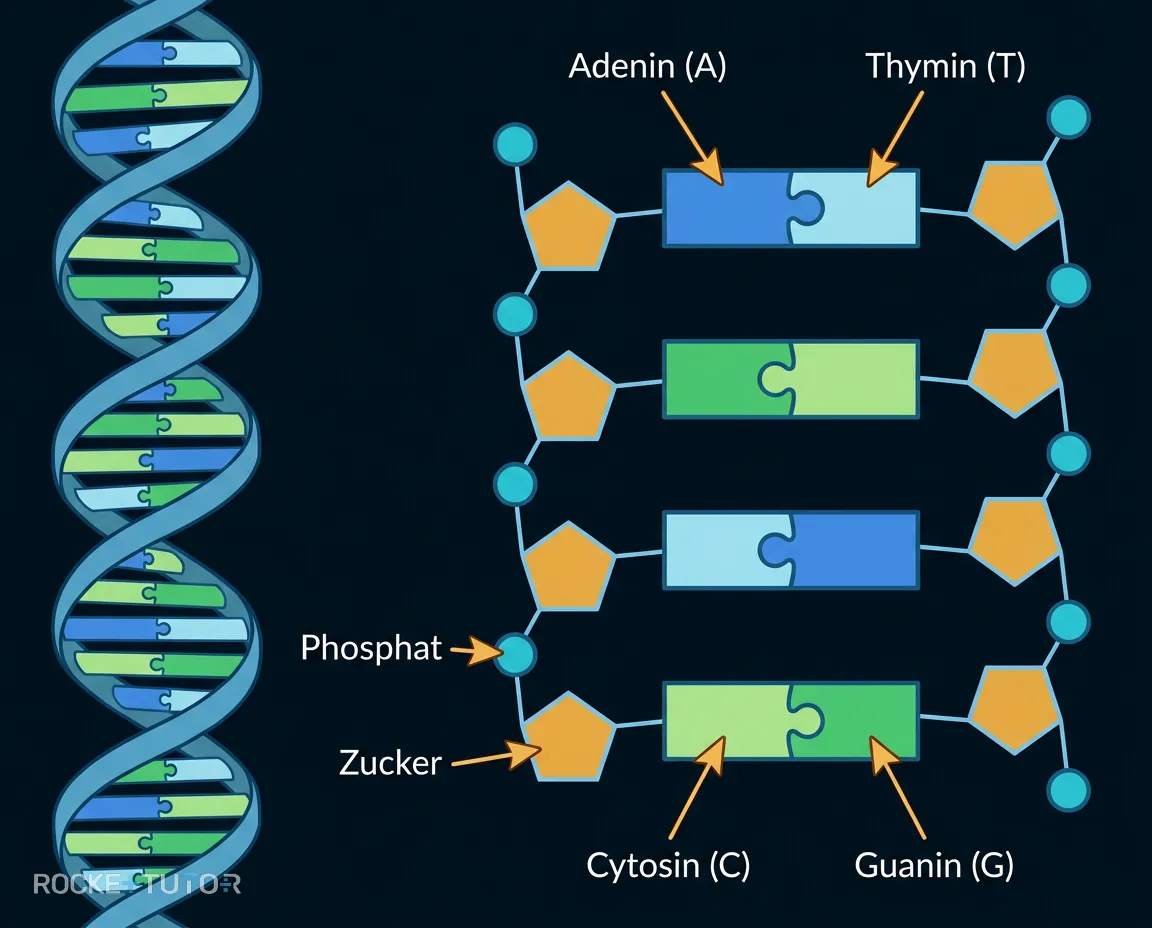 DNA Basenpaare und Doppelhelix