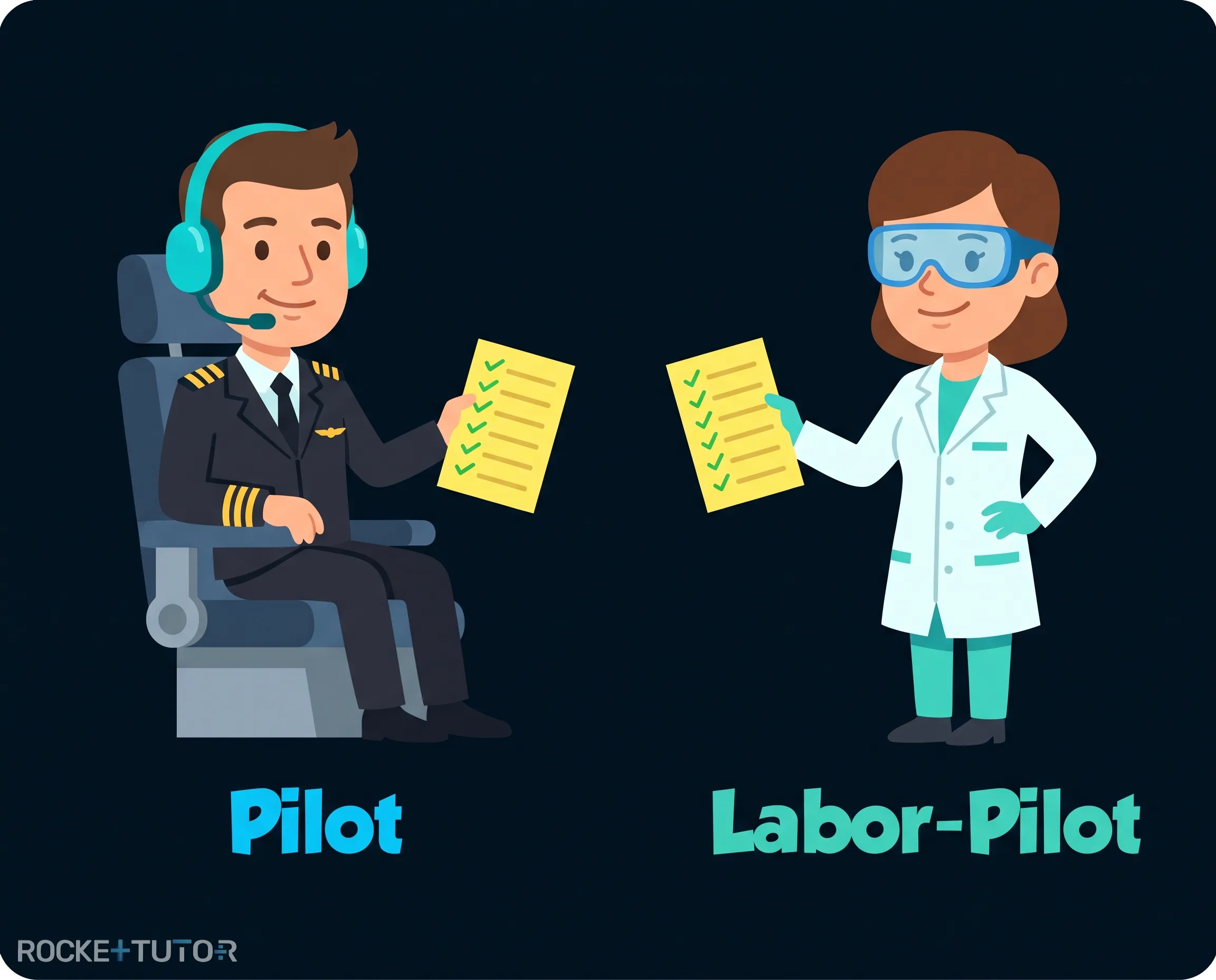 Pilot im Cockpit