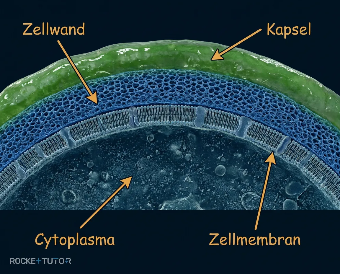 Aufbau der bakteriellen Schutzhüllen