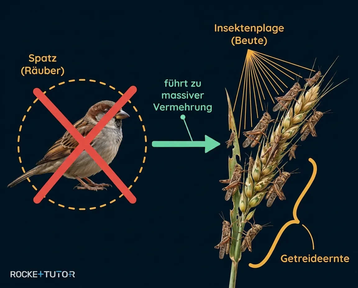 Spatzen und Insektenplage