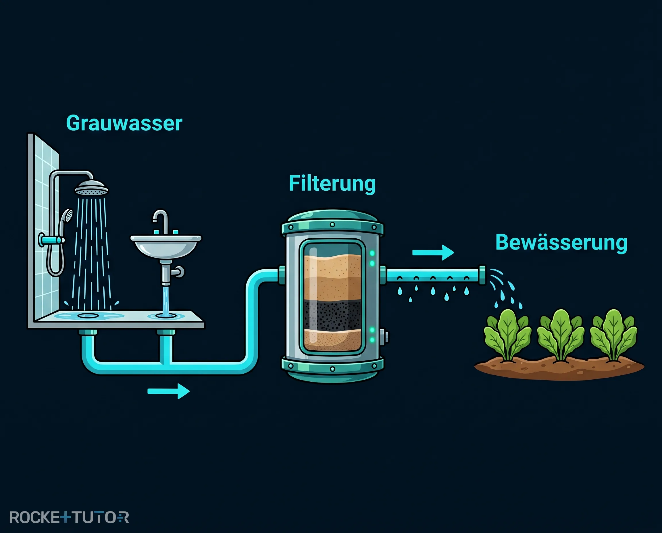 Grauwasser Aufbereitung und Wiederverwendung