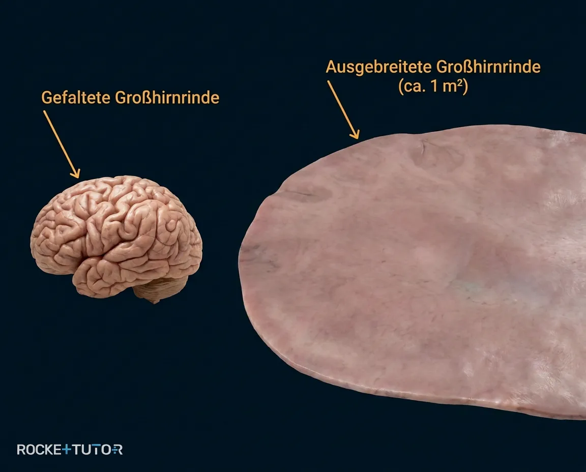 Gefaltete Großhirnrinde