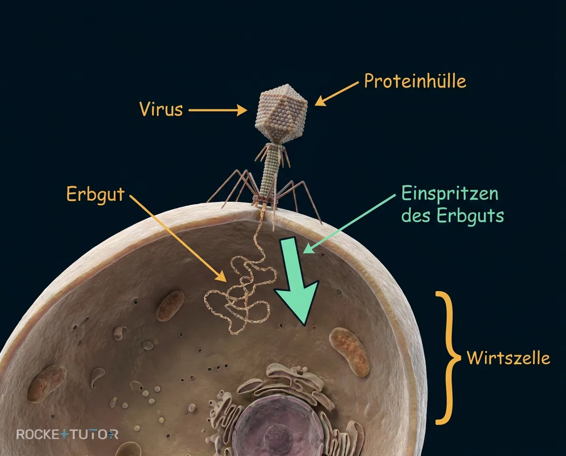 Virus befällt Wirtszelle