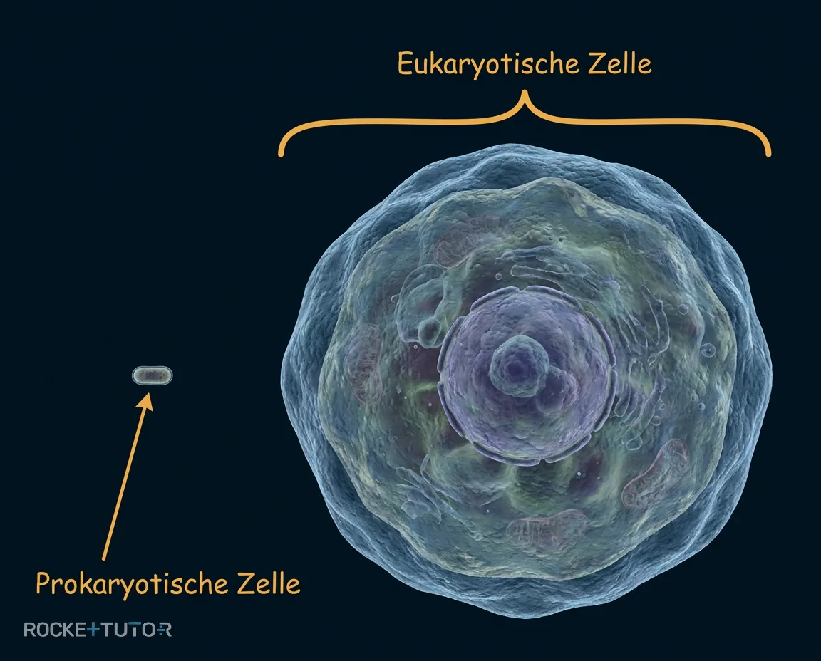 Größenvergleich Eukaryot und Prokaryot
