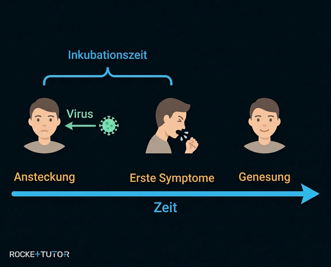 Zeitstrahl der Inkubationszeit