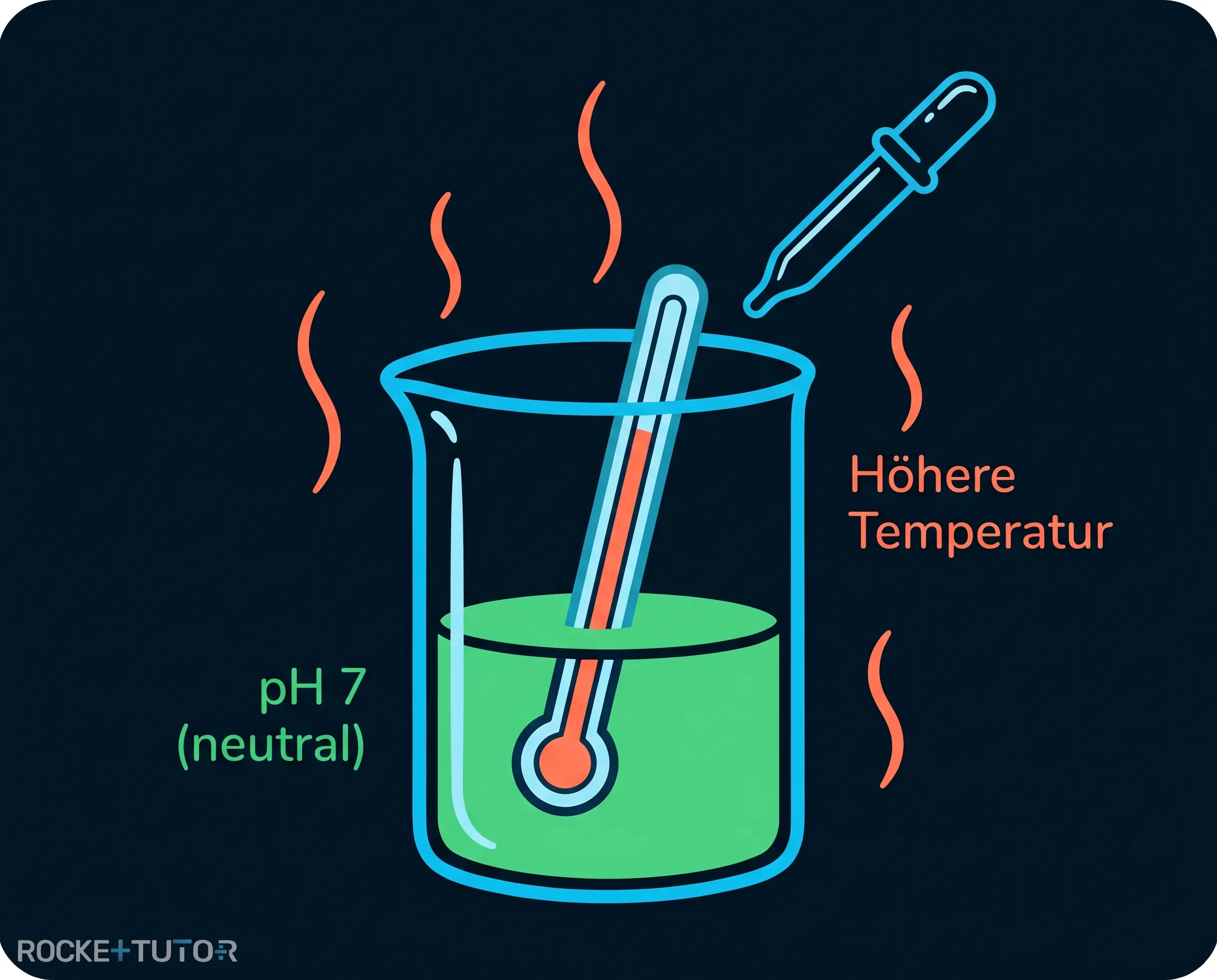 Becherglas mit grüner neutraler Lösung