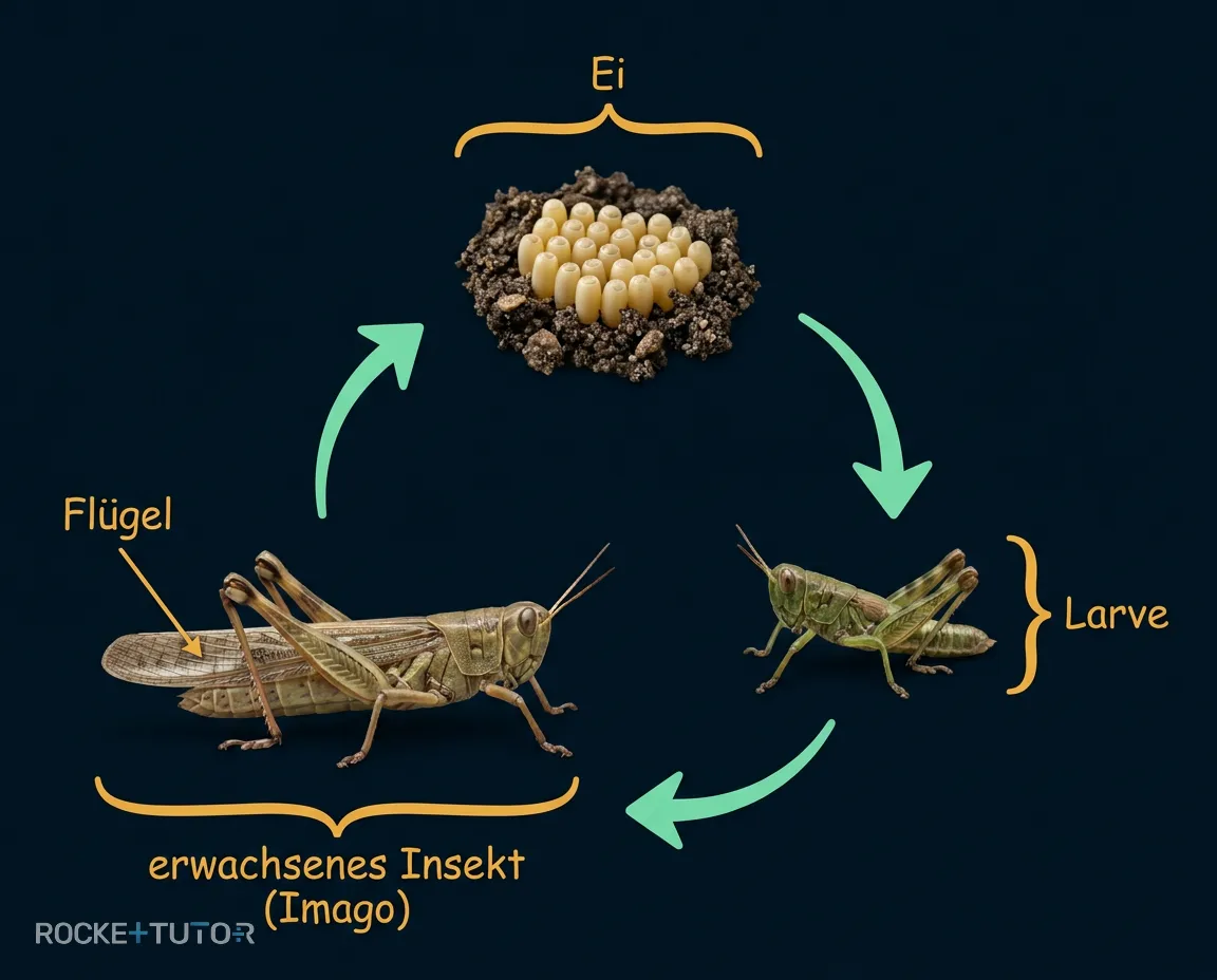 Lebenszyklus unvollständige Metamorphose