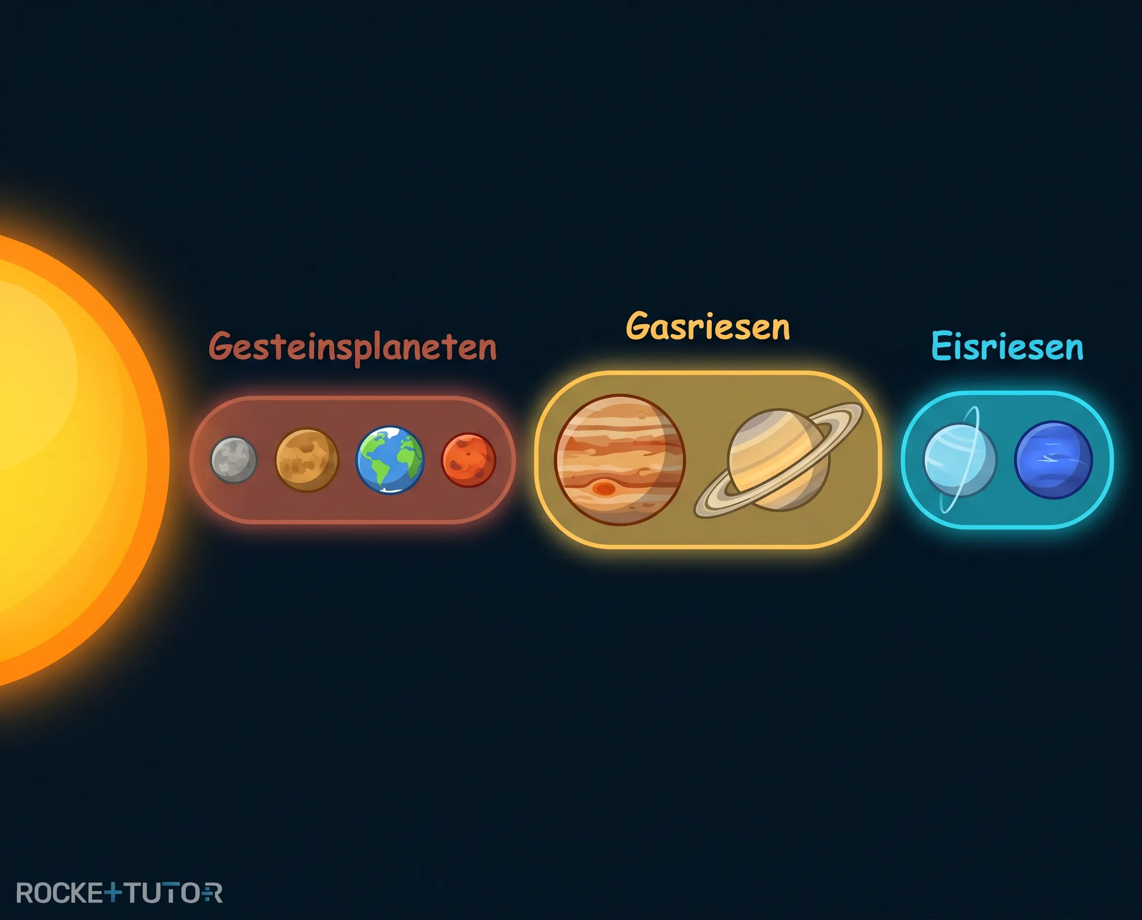 Klassifizierung der Planeten im Sonnensystem