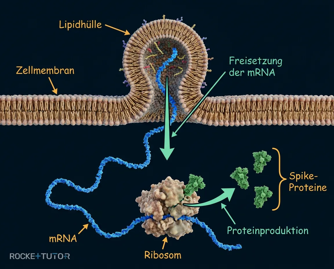 Aufbau eines mRNA Impfstoffs