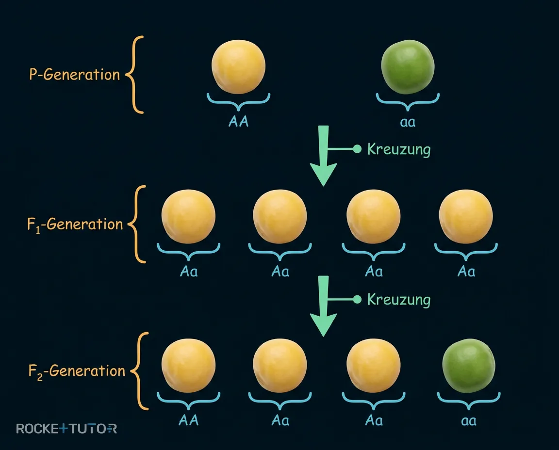 Vererbungsschema der Spaltungsregel