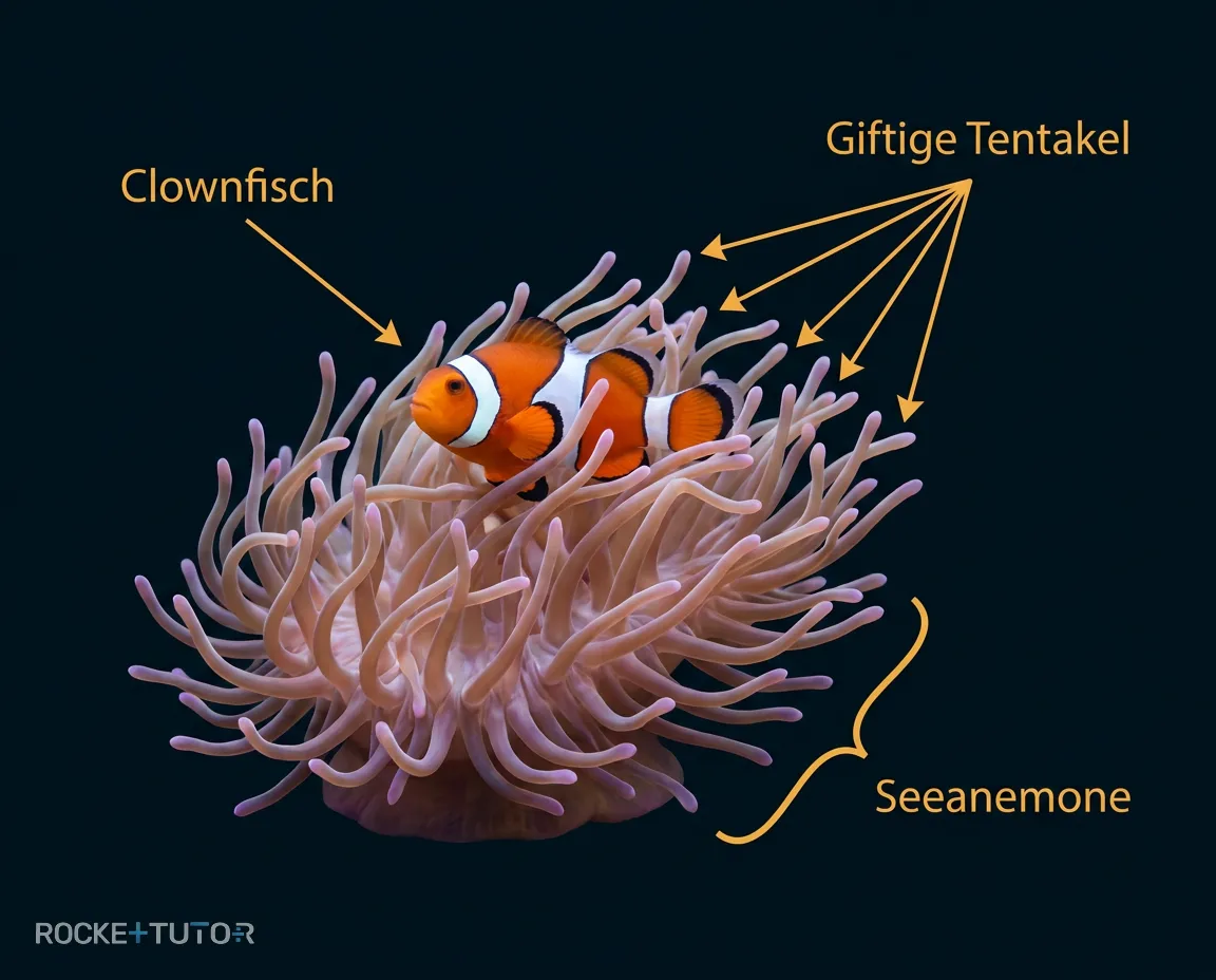Clownfisch in einer Seeanemone