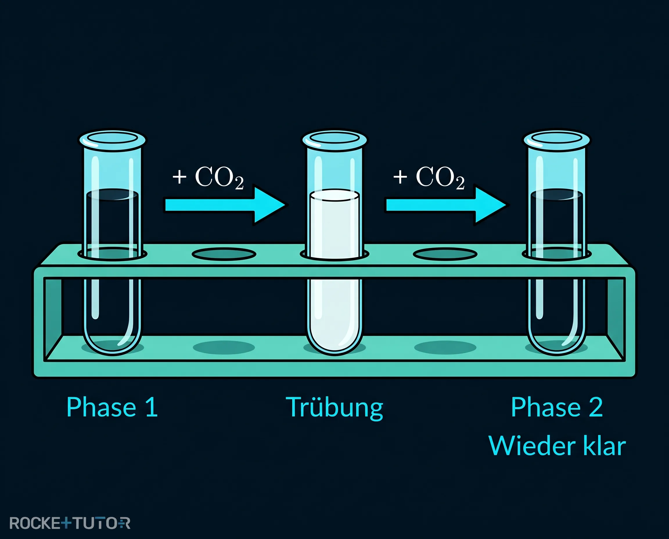 Chemische Reaktion Kalkwasserprobe