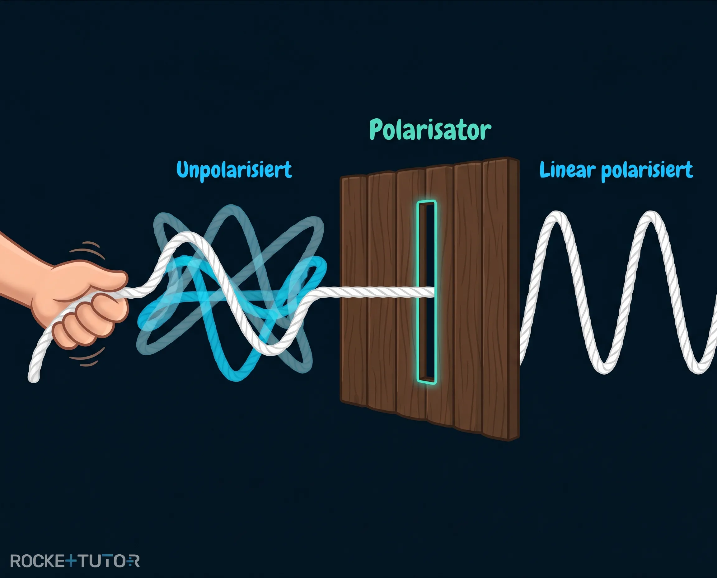 Licht durch einen Polarisator