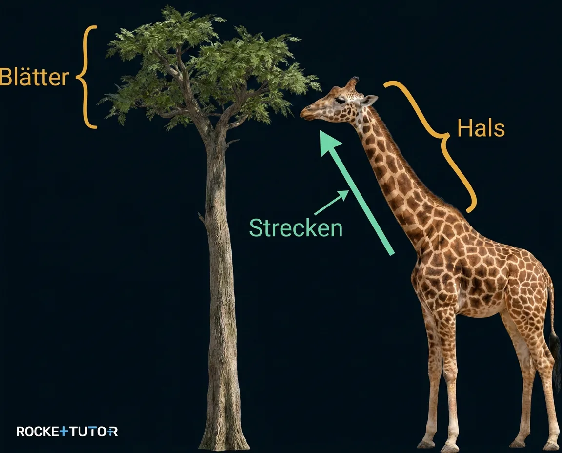 Giraffe mit langem Hals