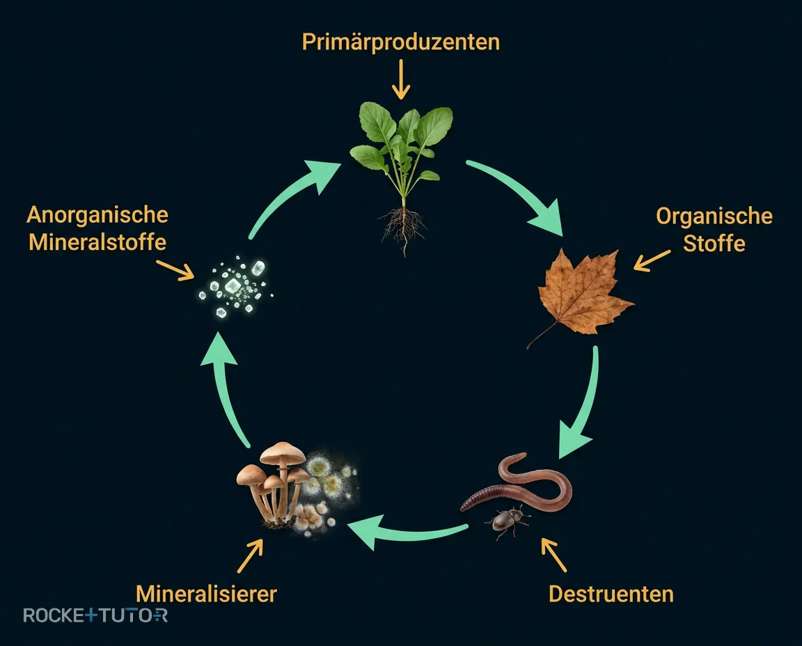 Destruenten zersetzen organisches Material