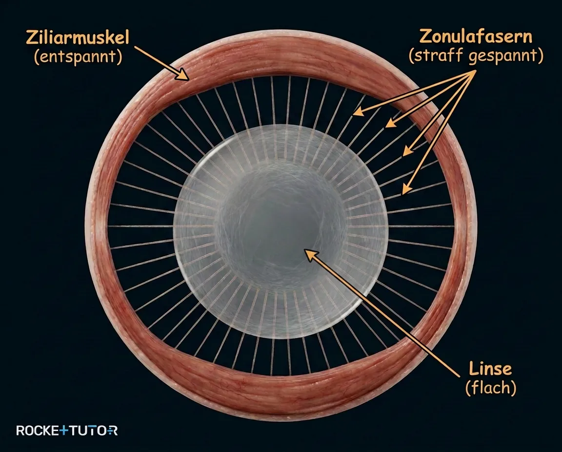 Auge bei der Fernakkommodation