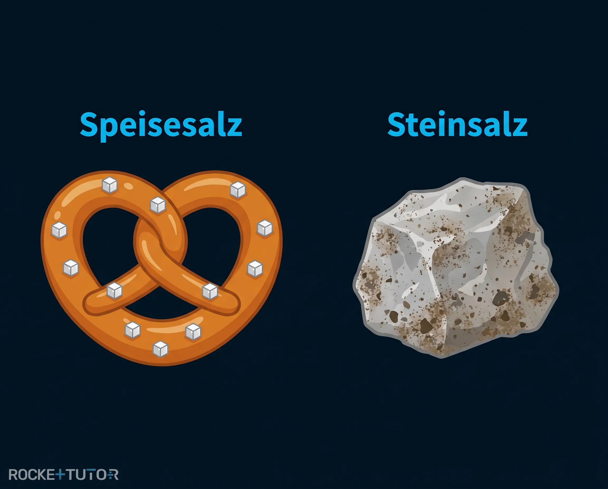 Brezel mit großen Salzkörnern