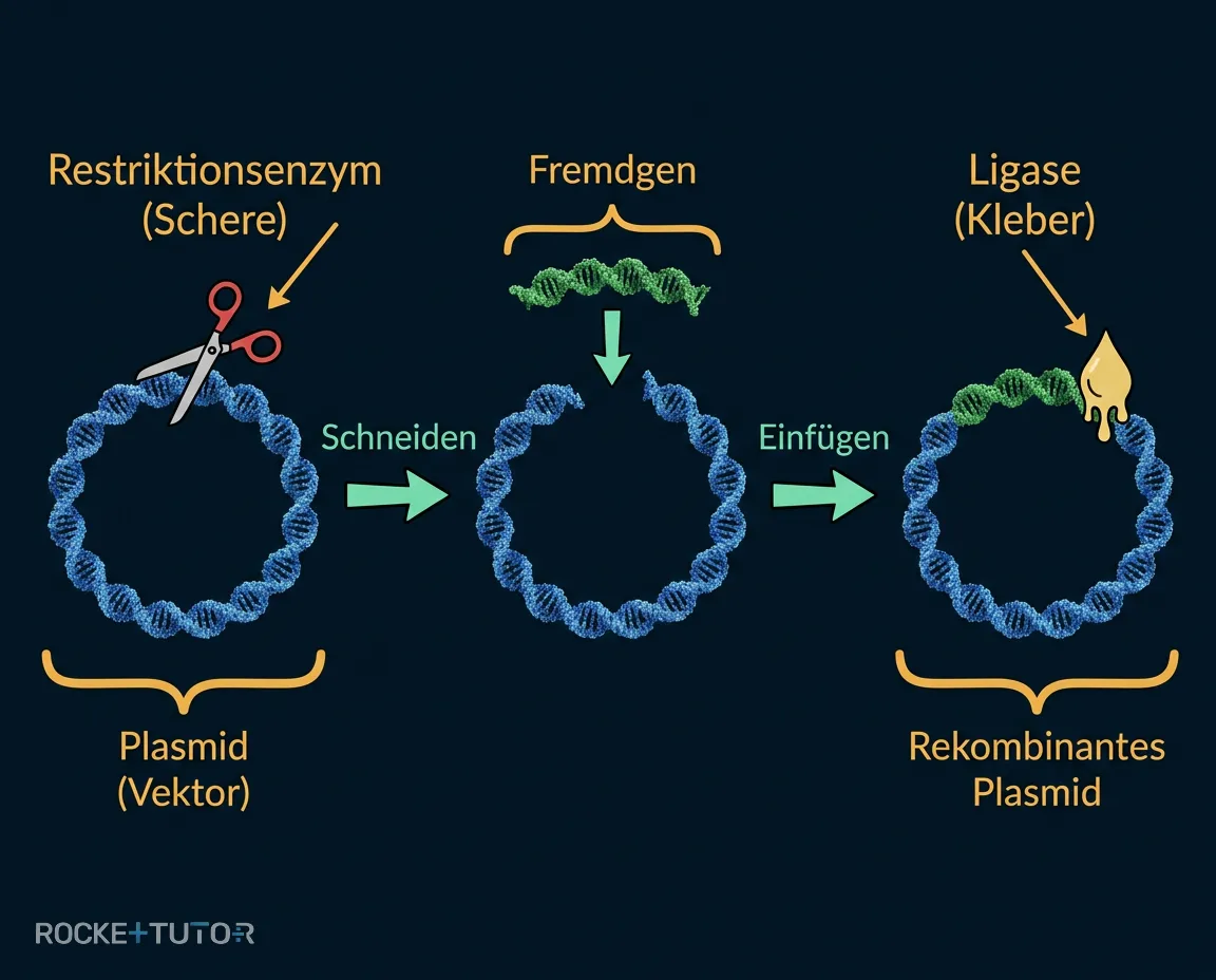Rekombinantes Plasmid mit Ligase