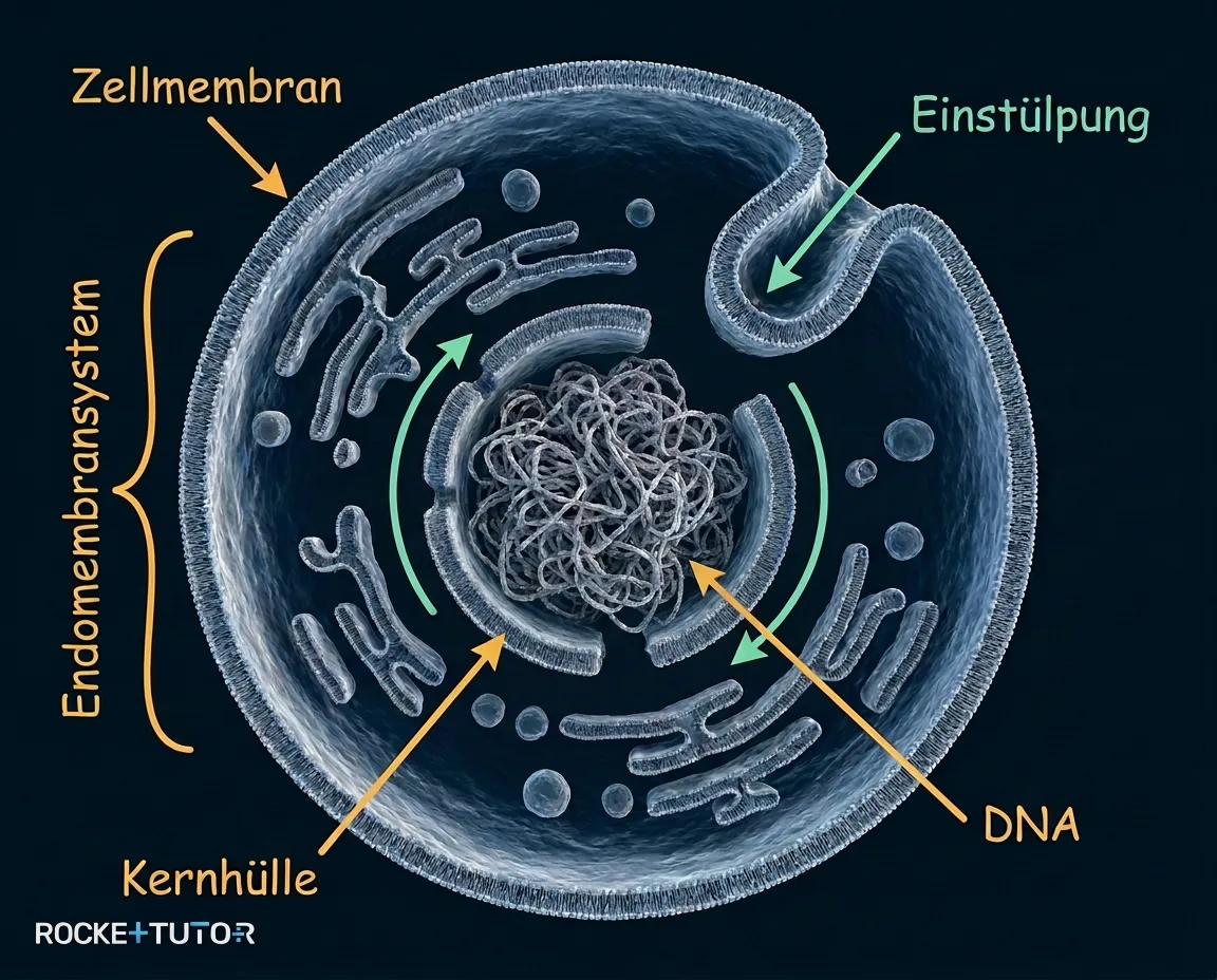 Entstehung des Endomembransystems durch Einstülpung