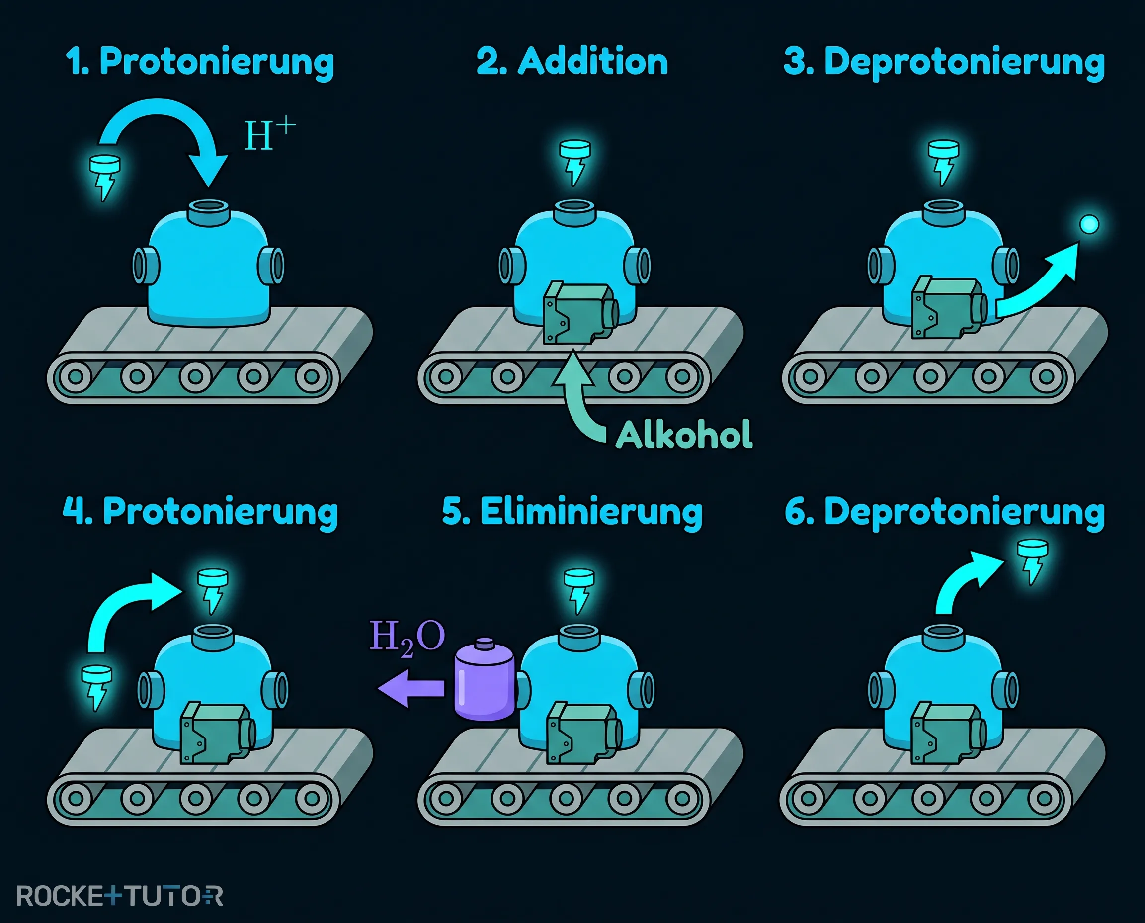 Mechanismus der Veresterung