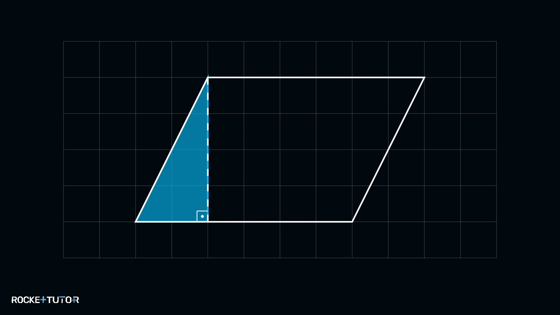 Parallelogramm mit abgetrenntem Dreieck