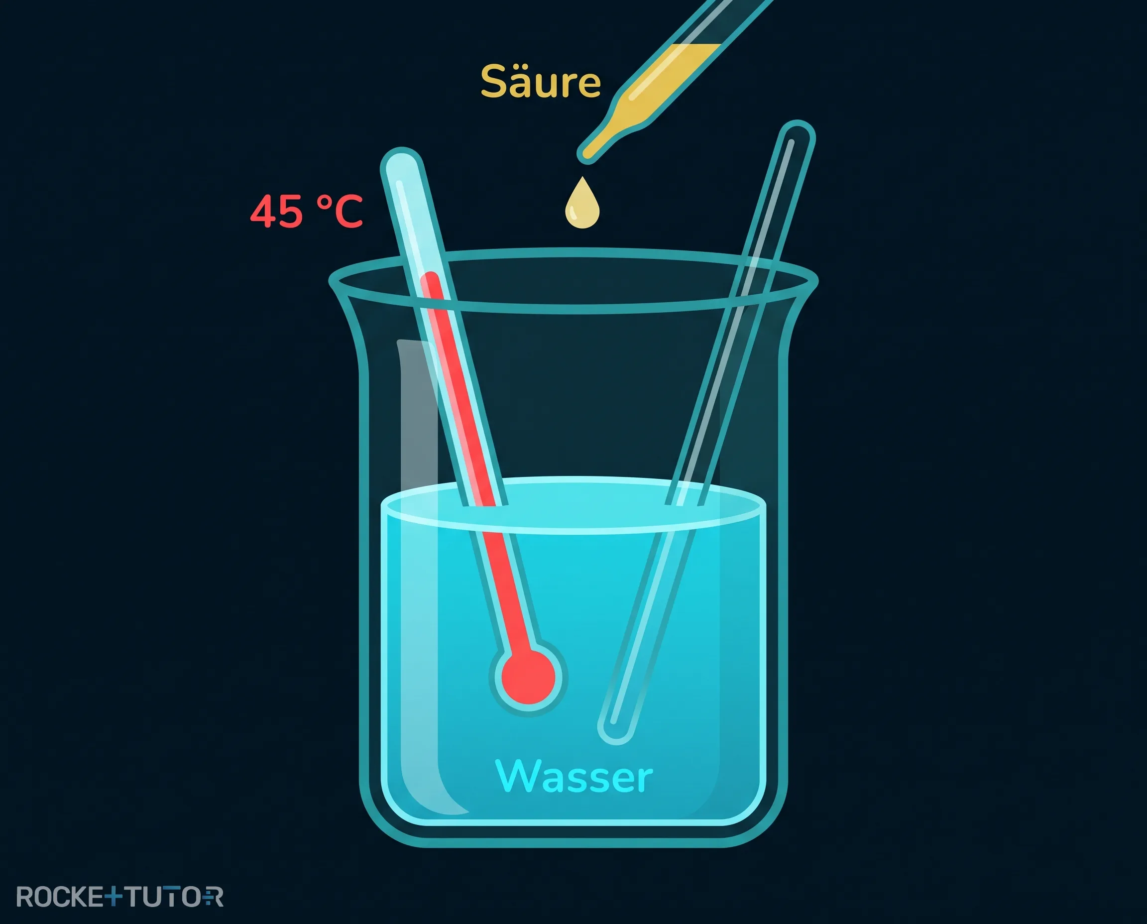 Experiment zur Wärmeentwicklung beim Verdünnen