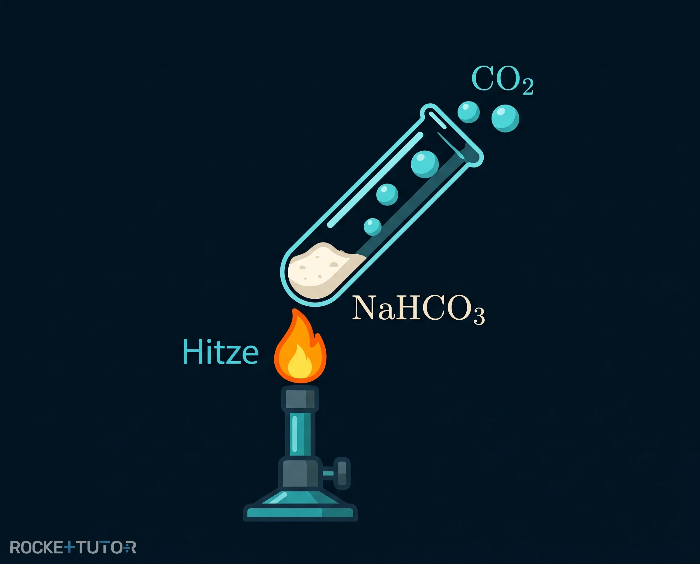 Thermische Zersetzung von Hydrogencarbonat