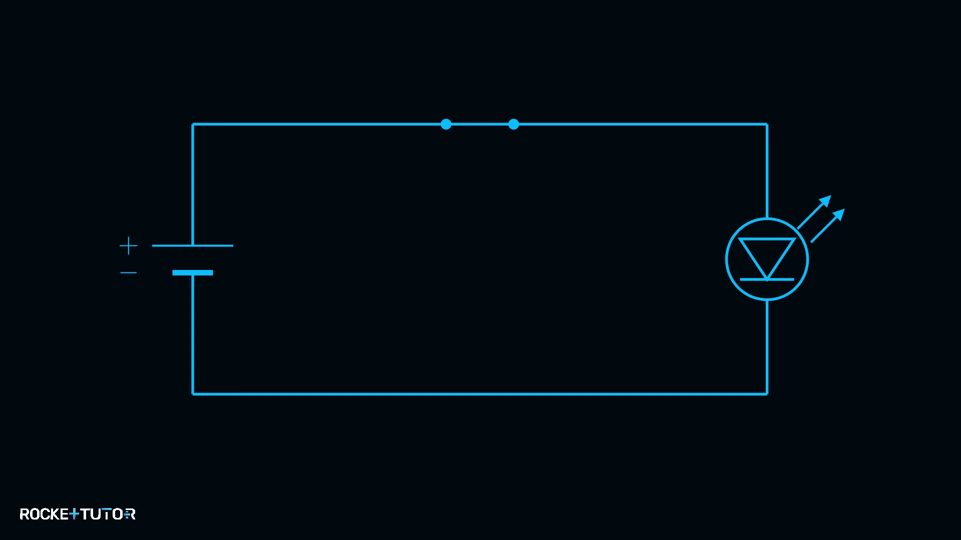 Schaltplan mit Batterie Schalter LED