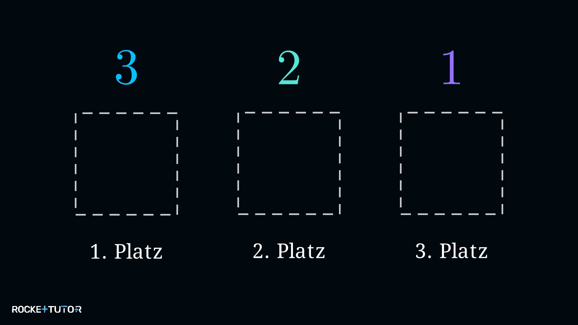 Drei Plätze für Poster