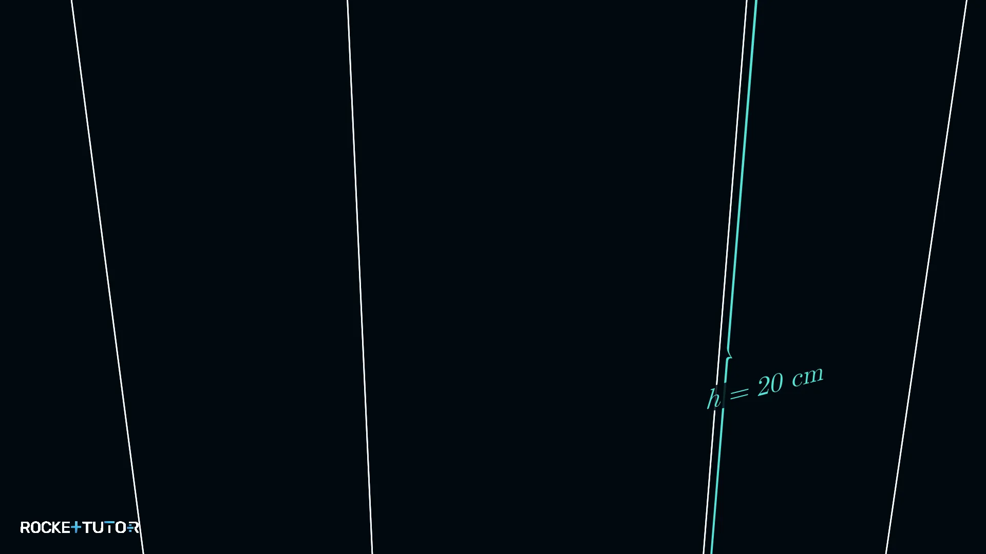 Prisma mit Parallelogramm-Grundfläche, Grundseite und Höhe beschriftet