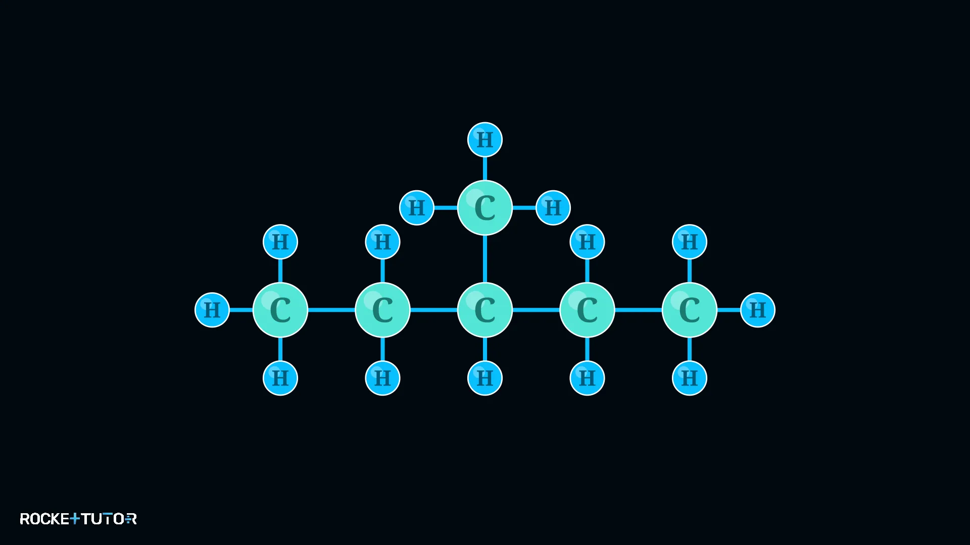 Strukturformel von 3-Methylpentan