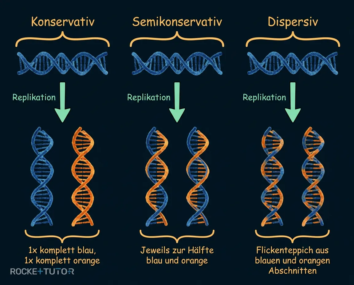 Drei Modelle der DNA-Replikation