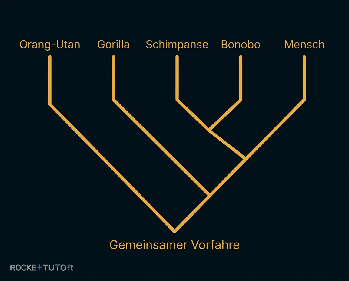 Evolutionärer Stammbaum der Menschenaffen
